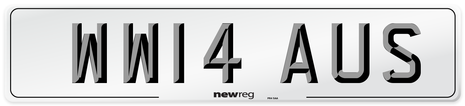 WW14 AUS Number Plate from New Reg